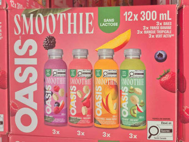 Oasis Lactose Free Smoothie Variety Pack - 12 x 300 ML